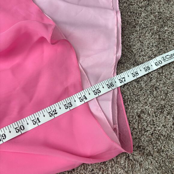 Flirt by Maggy Sottero Pink Formal Gown Halter Neck Prom Pink Beaded Y2K XS - Picture 6 of 16